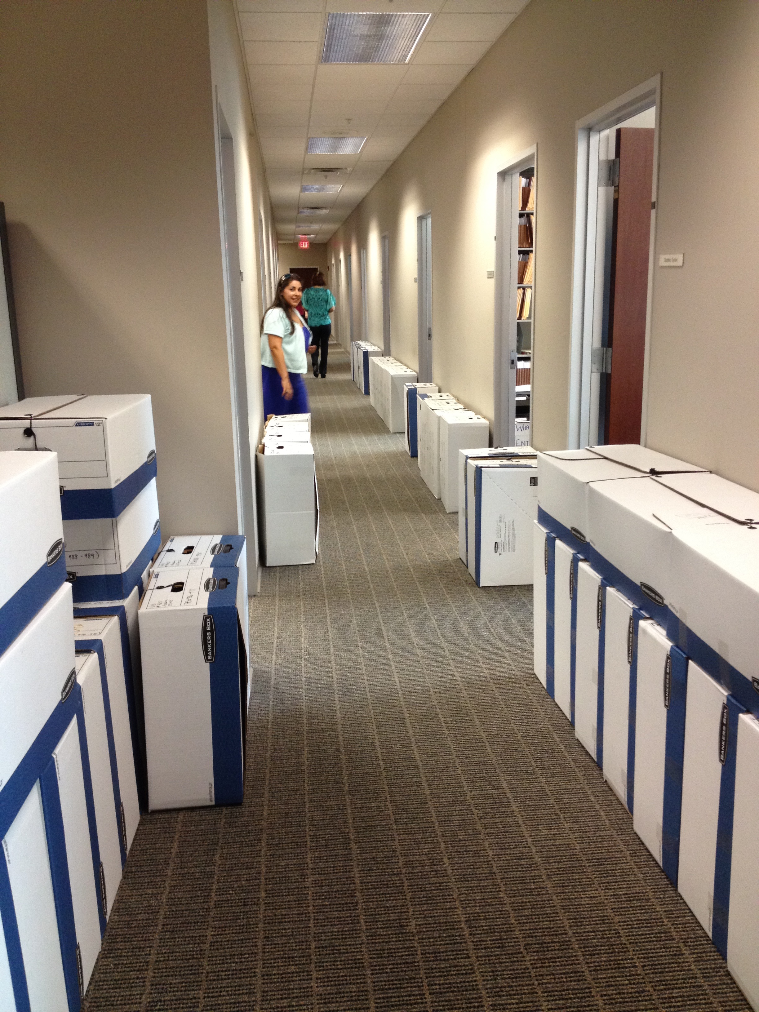 Files in hallway